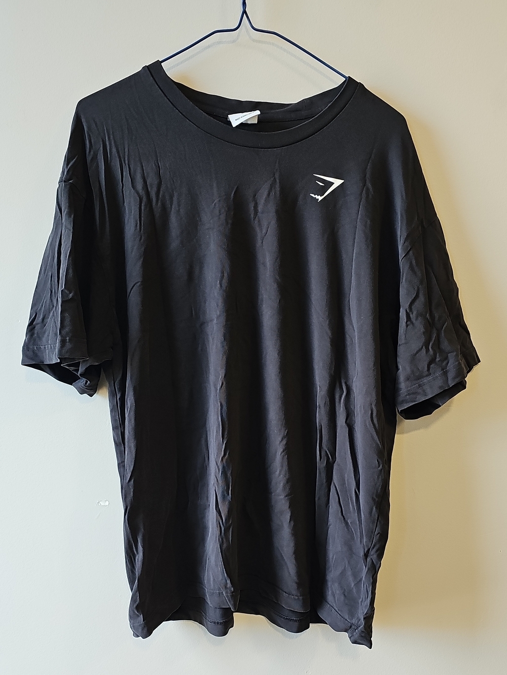 Gymshark Black Oversized Fit Men's Medium Athletic Short Sleeve Shirt